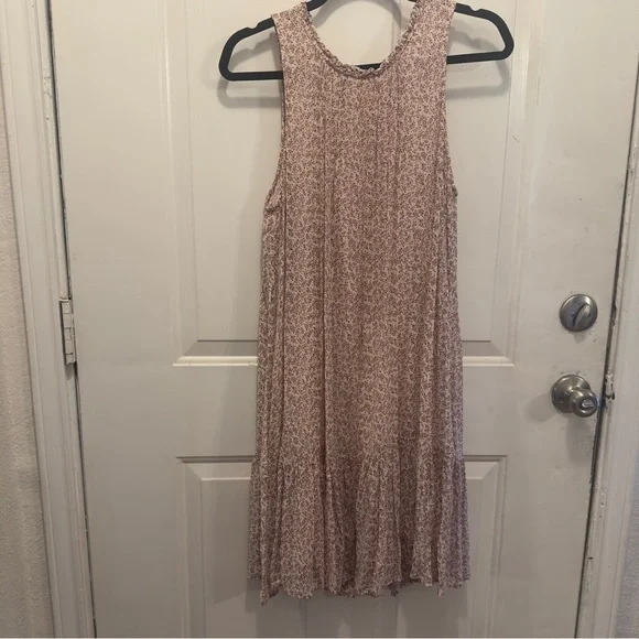 Anthropologie Baby Pink Floral Midi Dress - Picture 2 of 6